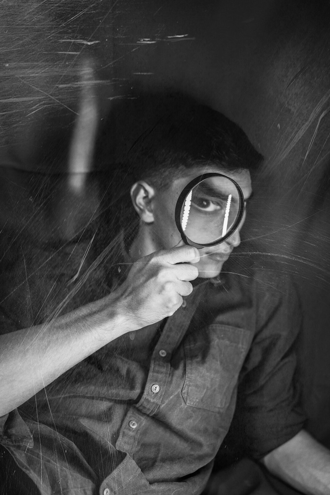 detective investigating clues